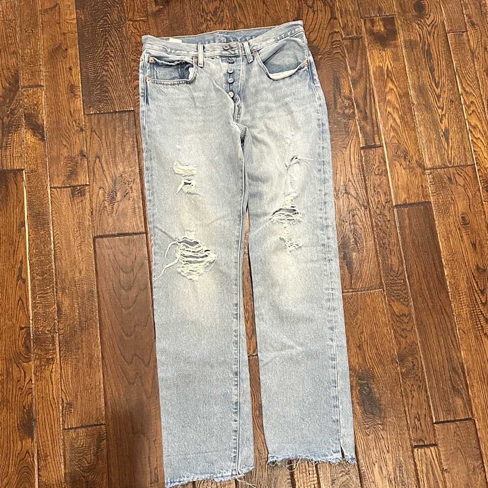 Levi's classic 501 premium Light Blue Denim Jeans